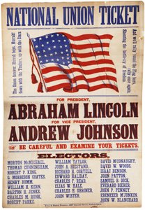 全国組合チケット。 ...リンカーンとジョンソン、ユニオンフォーエバー、1864