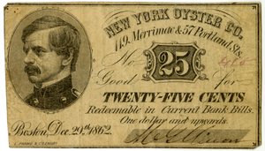 New York Oyster Co.、119 Merrimac＆57 Portland St.、1862
