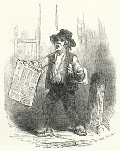 新聞販売員（彫刻 作： American School