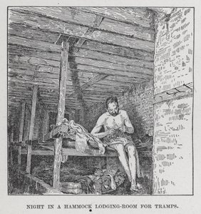 Night in a Hammock Lodging-Room for Tramps (litho) 作： American School