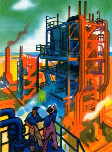 オイルシリーズ。製油所 作： American School