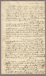 1ページ目、アビゲイル・アダムズからジョン・アダムズへの手紙、1776年3月31日～4月5日（紙にインク 作： American School