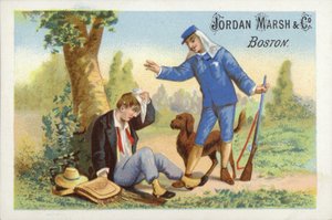 負傷した紳士を支援する通行人 作： American School