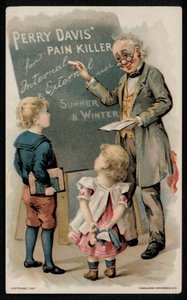 ペリー・デイビスの鎮痛剤、19世紀半ばの広告（クロモリソ） 作： American School