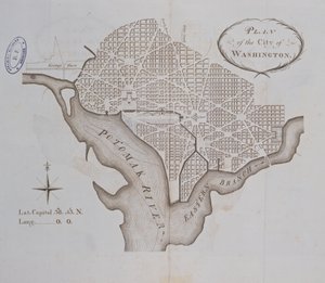 もともと1793年にレイアウトされたワシントン市の計画 作： American School