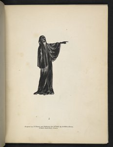 プレート 2. 1864 年の「スペクトロピア」からの黒い服を着た幽霊 (リソ) 作： American School