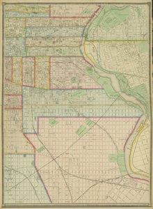 プレート5、1867年、フィラデルフィアの法人化された都市全体の地図 作： American School