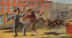 泥棒を逮捕した警官 作： American School