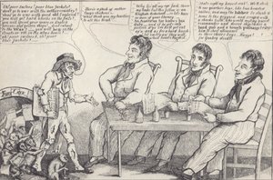 1812年戦争前夜の政治漫画、1812年頃（リトグラフ 作： American School
