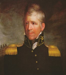 アメリカの将軍アンドリュー・ジャクソンの肖像（カラーリトグラフ 作： American School