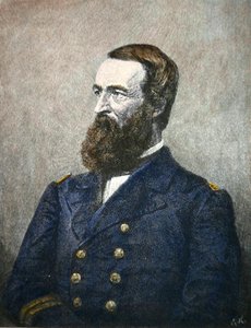 連邦海軍提督デビッド・ディクソン・ポーター（1813-91）の肖像（カラーリトグラフ版）