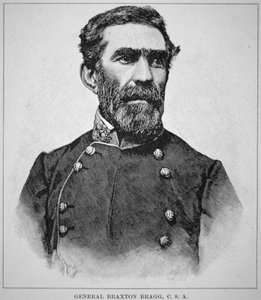 ブラクストン・ブラッグ将軍（1817-76）の肖像（リトグラフ 作： American School