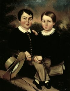 2人の子供の肖像画