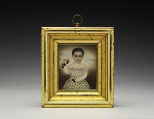 少女の肖像、1846年頃（象牙、木、ガラスに水彩） 作： American School