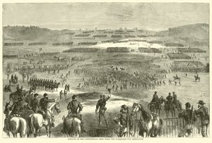降伏が発表されたときの南軍の位置、1865年4月 作： American School