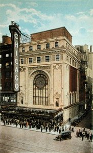 シカゴ・シアターを描いたポストカード（1930年頃）（カラーリトグラフ 作： American School