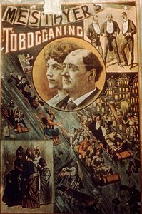 Mesthyers Toboganning」の広告ポスター（カラーリトグラフ） 作： American School