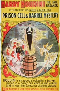 フーディーニの新しい演技を宣伝するポスター（カラーリトグラフ 作： American School