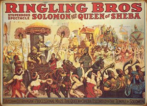 1900年頃、サーカス「Ringling Bros.」の広告ポスター（カラーリトグラフ 作： American School