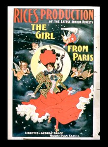 パリの少女のライス制作ポスター