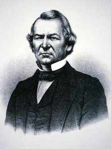 アンドリュー・ジョンソン大統領 (1808-75) (彫刻) 作： American School