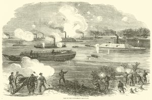 南軍の鉄の覆いの襲撃、1865年2月 作： American School