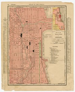 ランド・マクナリー社のイリノイ州シカゴ中心部地図 作： American School