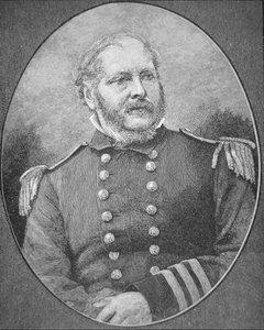 ジョン・A・ウィンスロー海軍大将（1811-1873）、U.S.S.カーサージ号船長 作： American School