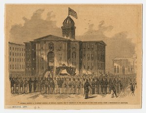 リンカーンの葬儀の際の裁判所でのレセプション（イリノイ州シカゴ 作： American School