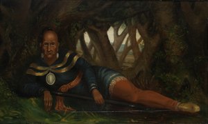 赤いジャケット;セネカインディアンの首長、1830年 作： American School