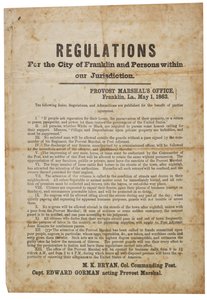 1863年5月1日、フランクリン市の規制 作： American School