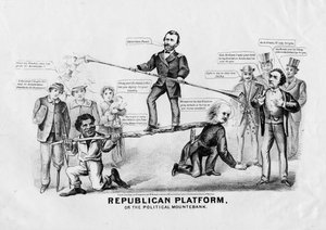 1868年にニューヨークのジョンマクダーモットによって公開された共和党のプラットフォーム、または政治マウントバンク