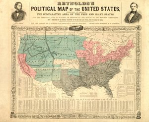 アメリカ合衆国のレイノルズ政治地図、1850年頃