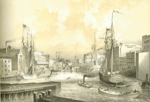 Rush Street Bridge、State Streetからの眺め、Chicago Illustratedからの眺め 作： American School