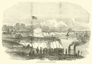 1863年7月、ポートハドソンで旗に敬礼 作： American School