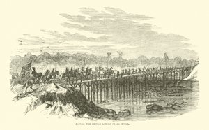 1863年4月、珠江を渡る橋を救う 作： American School
