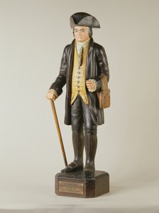 ニューヨークのニッカーボッカー・ホールにあったディードリッヒ・ニッカーボッカーの彫刻、1850-67年頃（塗装された木材 作： American School