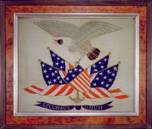 アメリカ合衆国の印章、1840年頃（刺しゅう 作： American School