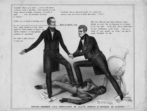 上院室USA：奴隷制を擁護するクレイの演説の結論 作： American School