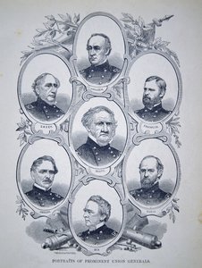 アメリカ南北戦争で活躍した7人の著名な将軍たち（彫刻 作： American School