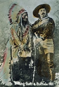 シッティング・ブルとバッファロー・ビル、1885年頃（カラー写真） 作： American School