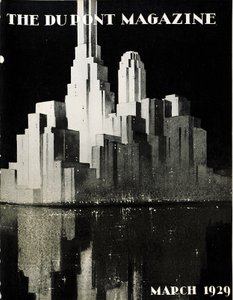 高層ビル、デュポン誌の表紙、1929年3月 作： American School