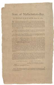 1780年6月16日、コンベンションにおけるマサチューセッツ州、州憲法