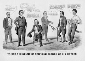 切り株を取る、またはスティーブンを母親に求めて、ニューヨークのCurrer＆Ivesから出版、1860年