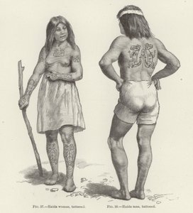 入れ墨ハイダ女と男 作： American School