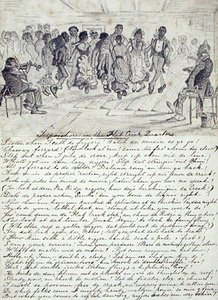 ピーリッジ、フラット・クリーク・クォーターズのターピショアー、1860年頃（紙に鉛筆） 作： American School