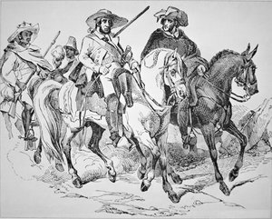 テキサス共和国時代のテキサス・レンジャー（1836～45年） 1842年（彫刻作品 作： American School