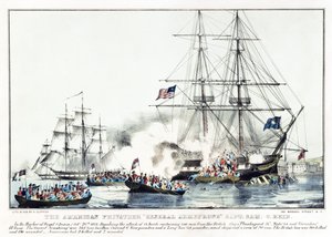 アメリカの民間船 "General Armstrong" Capt.Sam C. Reid（カラーリトグラフ