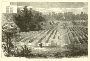1865年5月に14,000人の北軍捕虜が埋葬されたアンダーソンビルの埋葬地 作： American School
