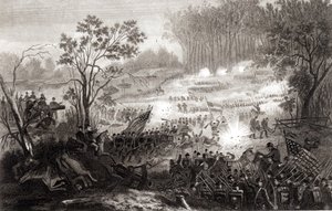 HBホールによって刻まれたピッツバーグランディングでの戦い、1862 作： American School